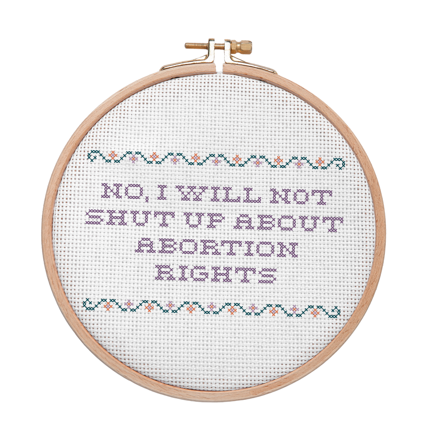 Abortion Rights Cross Stitch Kit