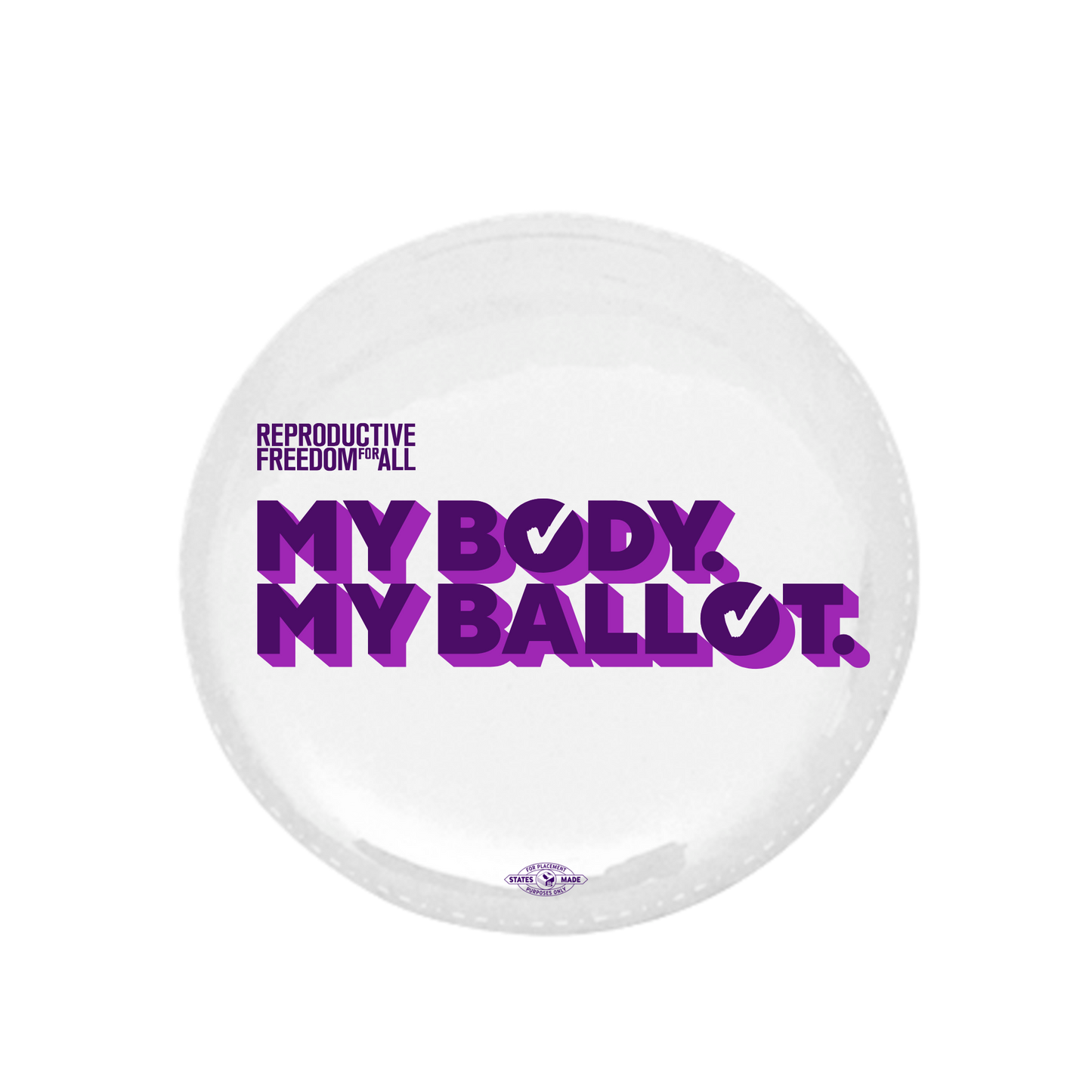 My Body My Ballot Button