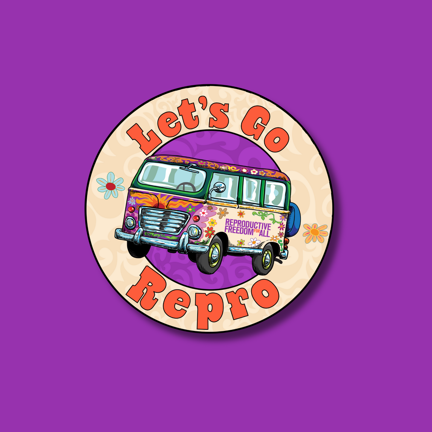 Let's Go Repro Sticker