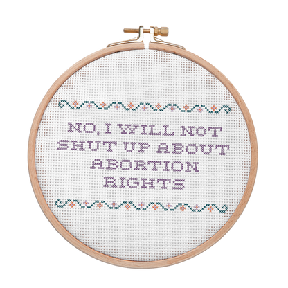 Abortion Rights Cross Stitch Kit