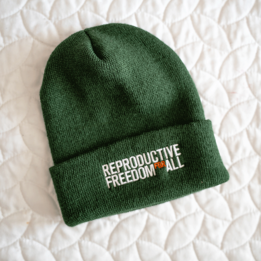 Repro for All Slogan Beanie | Feminist Hat – Reproductive Freedom For All