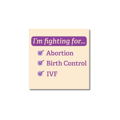 Thank You Reproductive Freedom Fighter Sticker Pack