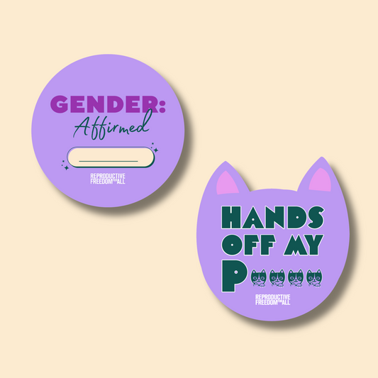 Gender Affirmed & Hands Off Sticker 2-Pack
